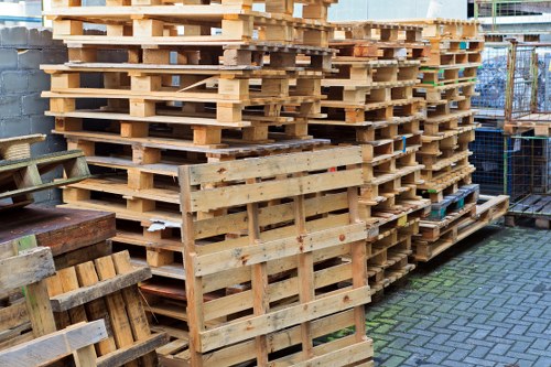 Reclaimed timber and compost being prepared for local reuse in Holborn
